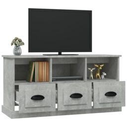 Berkfield Home TV Cabinet Concrete Grey 100x35x50 cm Engineered Wood - Size: 100 x 35 x 50 cm - thumbnail 5