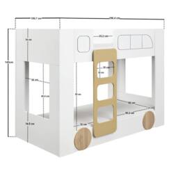 Flair Eloise Bus Bunk Bed White - Size: Single - thumbnail 5