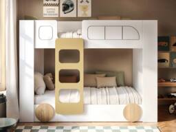 Flair Eloise Bus Bunk Bed White - Size: Single - thumbnail 2