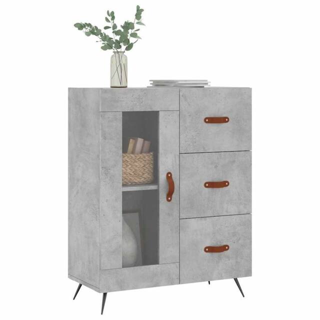 Berkfield Home Sideboard Concrete Grey 69.5x34x90 cm Engineered Wood - image 1