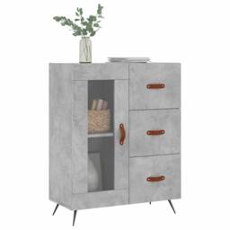 Berkfield Home Sideboard Concrete Grey 69.5x34x90 cm Engineered Wood - thumbnail 1