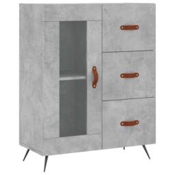 Berkfield Home Sideboard Concrete Grey 69.5x34x90 cm Engineered Wood - thumbnail 3