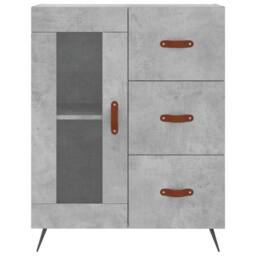 Berkfield Home Sideboard Concrete Grey 69.5x34x90 cm Engineered Wood - thumbnail 5