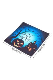 Living and Home 2Pcs Halloween Pumpkin & Haunted House Printed Throw Pillow - Size: 45 cm x 45 cm - thumbnail 6