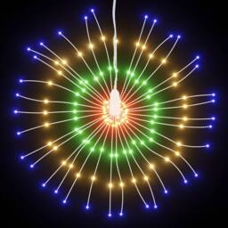 Berkfield Home Christmas Starburst Lights 140 LEDs 2 pcs Multicolour 17 cm - thumbnail 4