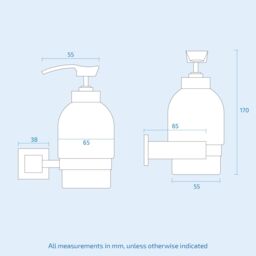 Nes Home Soap Square Dispenser Matte Black - thumbnail 3