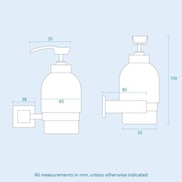 Nes Home Soap Square Dispenser Matte Black - thumbnail 2
