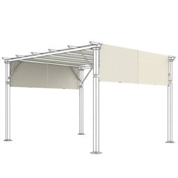 Kelvenix 2Pcs Pergola Replacement Canopy, 4.9 x 1.2m in White - Size: 0.6m2