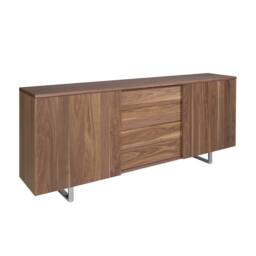 Angel Cerda Walnut Veneer Sideboard with Chromed Steel Legs in Brown - thumbnail 1