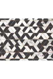 Origin Murals Marbled Textured Geometric Wall Mural in White - Size: W300 cm x H240 cm - thumbnail 2