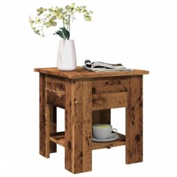 Berkfield Home Coffee Table Old Wood 40x40x42 cm Engineered Wood in Brown - Size: 40 x 40 x 42 cm - thumbnail 1