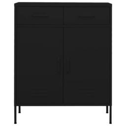 Berkfield Home Storage Cabinet Black 80x35x101.5 cm Steel - thumbnail 3