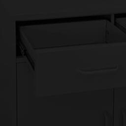 Berkfield Home Storage Cabinet Black 80x35x101.5 cm Steel - thumbnail 6
