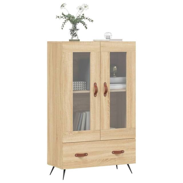 Berkfield Home Highboard Sonoma Oak 69.5x31x115 cm Engineered Wood in Light Tan - image 1
