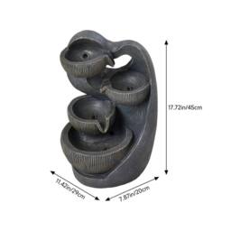 EONLION Electric Waterfall Fountain 4 Bowl Outdoor in Dark Grey - Size: 100 cm - thumbnail 2