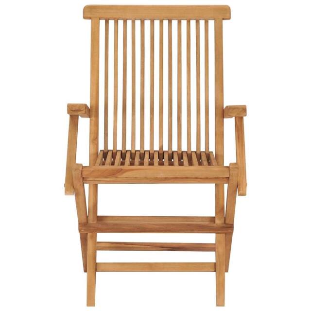 Berkfield Home Durable Garden Chairs 8 pcs Solid Teak Wood in Brown - image 1