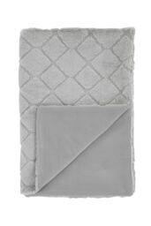 Catherine Lansfield 'Cosy Diamond' Blanket Throw in Silver - Size: 130 cm x 170 cm - thumbnail 4