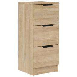 Berkfield Home Sideboard Sonoma Oak 30x30x70 cm Engineered Wood in Light Tan - Size: 30 x 30 x 70 cm - thumbnail 3