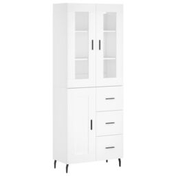 Berkfield Home Highboard White 69.5x34x180 cm Engineered Wood - thumbnail 2
