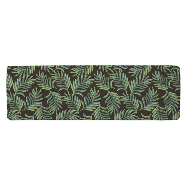 Benjamin Tate Design Green Palm Leaves Runner Rug in Natural - Size: 67 cm x 230 cm - image 1