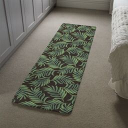 Benjamin Tate Design Green Palm Leaves Runner Rug in Natural - Size: 67 cm x 230 cm - thumbnail 4