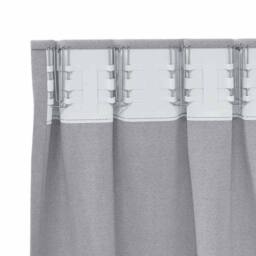 Berkfield Home Modern Curtains with Curtains 2 pcs Metal grey 245 x 140 cm Polyester in Light Grey - thumbnail 5