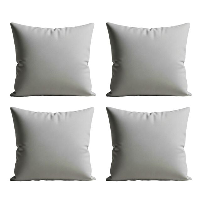 Snug City Waterproof Outdoor Garden Patio Cushion Cover & Inner Square Pack Of 4 in Light Grey - Size: 60 cm x 60 cm - image 1