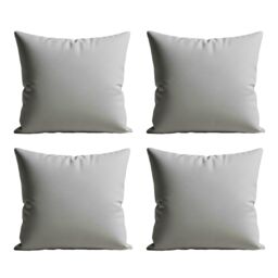 Snug City Waterproof Outdoor Garden Patio Cushion Cover & Inner Square Pack Of 4 in Light Grey - Size: 60 cm x 60 cm - thumbnail 1