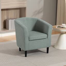 Artemis Home Beulah Fabric Accent Chair in Duck Egg Blue - Size: 1 Pack - thumbnail 3