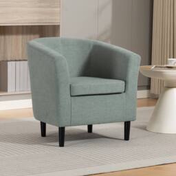 Artemis Home Beulah Fabric Accent Chair in Duck Egg Blue - Size: 1 Pack - thumbnail 2