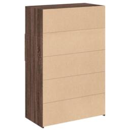 Berkfield Home Highboard Brown Oak 80x42.5x124 cm Engineered Wood - thumbnail 6