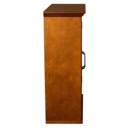 Teamson Home Wall-Mounted Bathroom Cabinet with Glass Doors, Oiled Oak in Tan - thumbnail 7