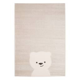 sweeek Children's cream rug, little teddy bear print in Beige - Size: 80 cm x 150 cm - thumbnail 2