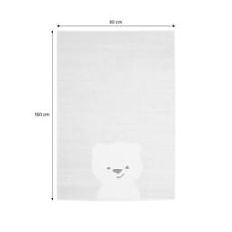 sweeek Children's cream rug, little teddy bear print in Beige - Size: 80 cm x 150 cm - thumbnail 6