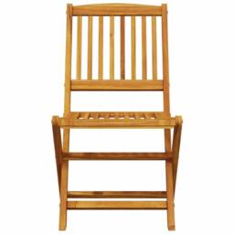 Berkfield Home Beautiful 3 Piece Folding Bistro Set Solid Wood Acacia in Brown - thumbnail 6