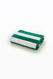 Deyongs Cabana Bay Supersoft 100% Cotton Woven Stripe Large Beach Towel 80x165cm in Green - Size: 80x165 cm - thumbnail 2