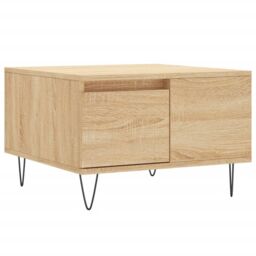 Berkfield Home Coffee Table Sonoma Oak 55x55x36.5 cm Engineered Wood in Brown - thumbnail 2