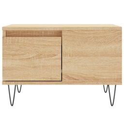 Berkfield Home Coffee Table Sonoma Oak 55x55x36.5 cm Engineered Wood in Brown - thumbnail 5