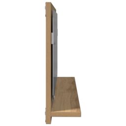 Berkfield Home Bathroom Mirror - Handmade Oak, 90x10.5x37 cm, Made from Engineered Wood in Brown - Size: 90x10.5x37 cm - thumbnail 7