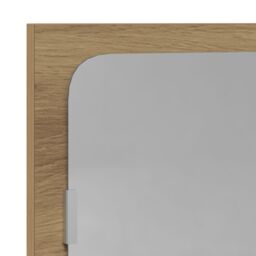 Berkfield Home Bathroom Mirror - Handmade Oak, 90x10.5x37 cm, Made from Engineered Wood in Brown - Size: 90x10.5x37 cm - thumbnail 8