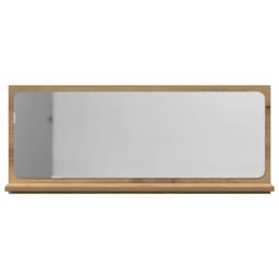 Berkfield Home Bathroom Mirror - Handmade Oak, 90x10.5x37 cm, Made from Engineered Wood in Brown - Size: 90x10.5x37 cm - thumbnail 6
