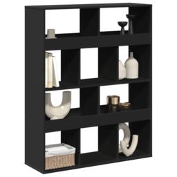 Berkfield Home Room Divider Black 100x33x125.5 cm Engineered Wood - thumbnail 3
