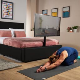 X Rocker AVA Upholstered TV Bed with Underbed Storage & LED Lights in Black - Size: Single - thumbnail 3