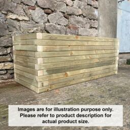 Buttercup Farm Norfolk Planter - Wood - L120 x W30 x H30 cm in Brown - thumbnail 2