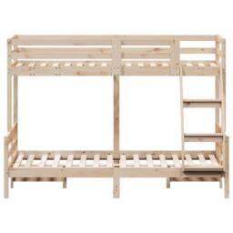 Berkfield Home Beautiful Bunk Bed without Mattress 80x200/120x200 cm Solid Wood in Light Tan - thumbnail 4