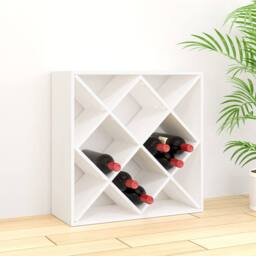 Berkfield Home Beautiful Wine Cabinet White 62x25x62 cm Solid Wood Pine - Size: 62 x 25 x 62 cm - thumbnail 2