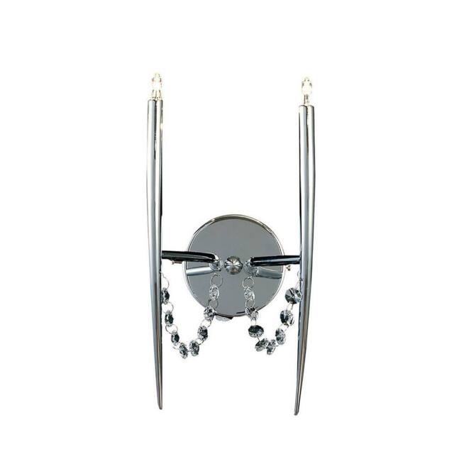 Netlighting Zest Wall Lamp 2 Light G4 Polished ChromeCrystal NOT LEDCFL Compatible in Grey - image 1