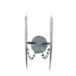 Netlighting Zest Wall Lamp 2 Light G4 Polished ChromeCrystal NOT LEDCFL Compatible in Grey - thumbnail 1