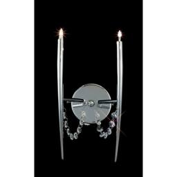 Netlighting Zest Wall Lamp 2 Light G4 Polished ChromeCrystal NOT LEDCFL Compatible in Grey - thumbnail 2