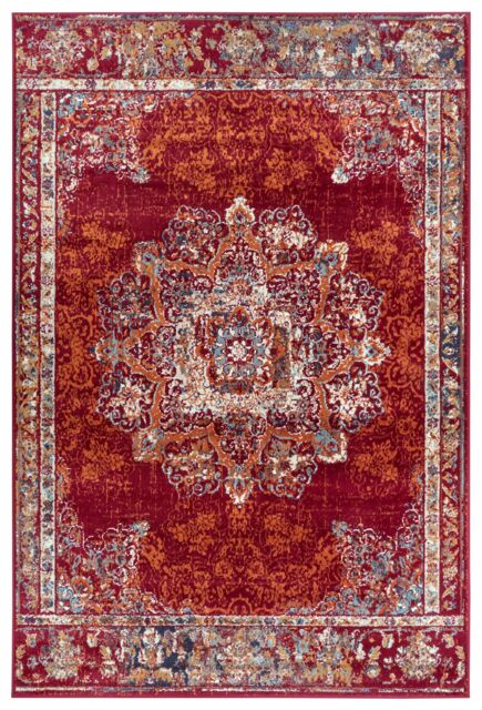 THE RUGS Orient Maderno Medallion Rug Polypropylene 0.8cm Pile Vacuum Safe in Red - Size: 120 cm x 170 cm - image 1